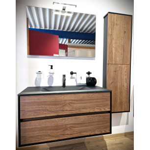MEUBLE DE SALLE DE BAIN CHENE TABAC SANIJURA FRAME 100cm MEUBLE DE SALLE DE BAIN CHENE TABAC SANIJURA FRAME 100cm
