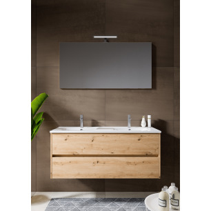SOUS MEUBLE NEW ICE 2 TIROIRS CHENE 120CM SOUS MEUBLE NEW ICE 2 TIROIRS CHENE 120CM