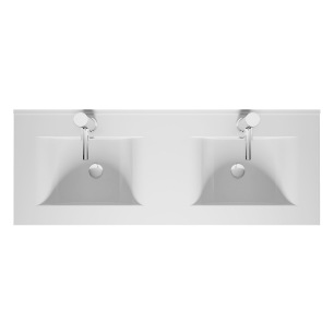 VASQUE CERAMIQUE WAVE NEW ICE 120CM BLANC VASQUE CERAMIQUE WAVE NEW ICE 120CM BLANC