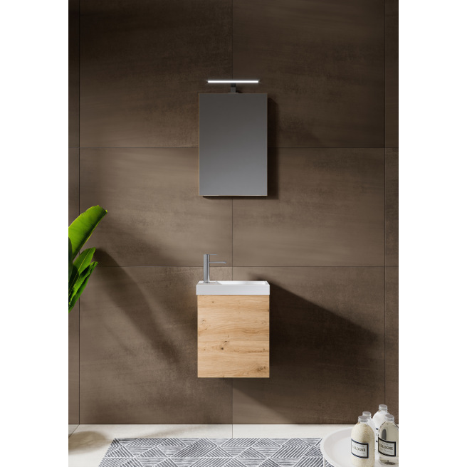 SOUS MEUBLE LAVE-MAINS NEW ICE 40CM BLANC
