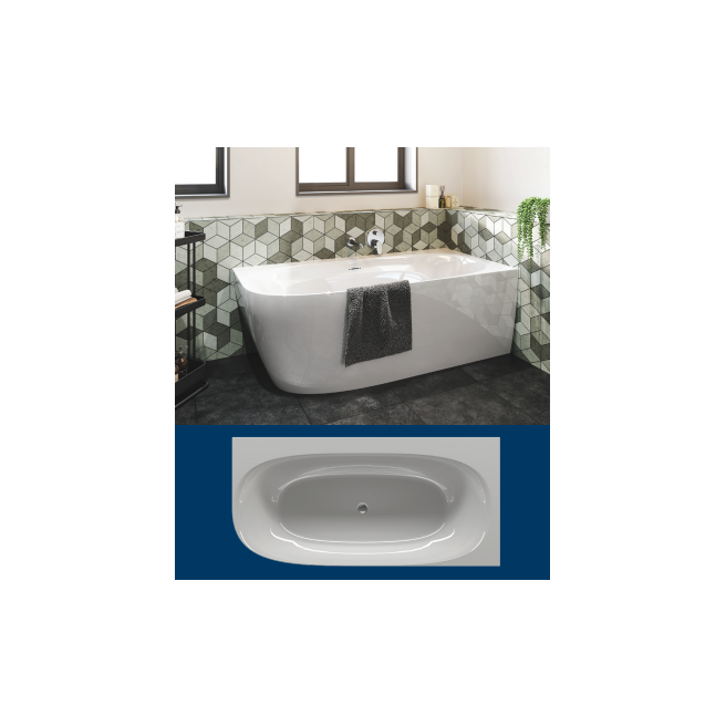 BAIGNOIRE SEMI-ILOT RIHO MODELE O CORNER GAUCHE 170*80 BLANC MAT