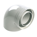 COUDE VENTOUSE PP/ALU EXPO INOX 90° 60/100