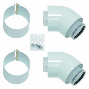 COUDE VENTOUSE PP/ALU BULEX 45° 80/125 (PAR 2 PCES) 0020257024 COUDE VENTOUSE PP/ALU BULEX 45° 80/125 (PAR 2 PCES) 0020257024