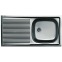 EVIER INOX A ENCASTRE SIMPLE 860*435