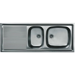 EVIER INOX DOUBLE ENCASTRE 1235*435 EVIER INOX DOUBLE ENCASTRE 1235*435
