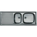 EVIER INOX DOUBLE ENCASTRE 1235*435