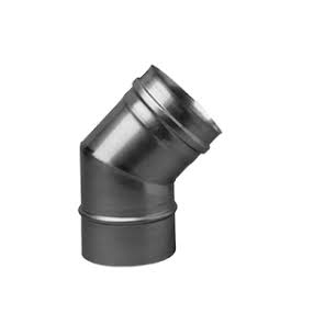 COUDE INOX SIMPLE PAROI 45° 150