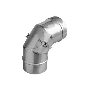 COUDE INOX SIMPLE PAROI 87° +PORTE 130 COUDE INOX SIMPLE PAROI 87° +PORTE 130