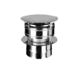 CHAPEAU ANTI-PLUIE INOX SIMPLE PAROI 100