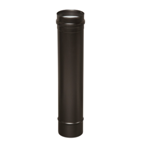 BUSE INOX SIMPLE PAROI NOIR POUR PELLET 50CM 80