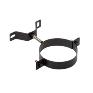 BRIDE MURALE INOX SIMPLE PAROI NOIR 100mm