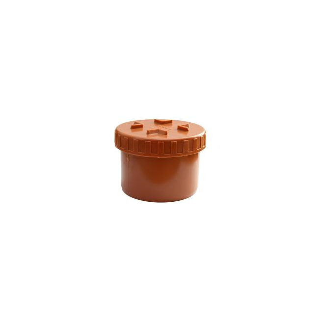 BOUCHON PVC A VISSER M 125MM JOINT LIBRE ROUGE