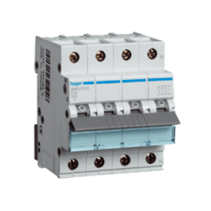 DISJONCTEUR HAGER TETRA 4P COURBE C 16A MWN616A DISJONCTEUR HAGER TETRA 4P COURBE C 16A MWN616A