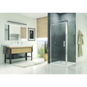 PAROI DE DOUCHE FIXE OCELIA 90 X 190cm PROFILE CHROME VERRE TRANSPARENT PAROI DE DOUCHE FIXE OCELIA 90 X 190cm PROFILE CHROME VERRE TRANSPARENT