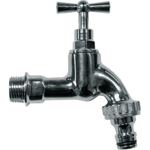 ROBINET DOUBLE SERVICE CHROME 1/2 ROBINET DOUBLE SERVICE CHROME 1/2